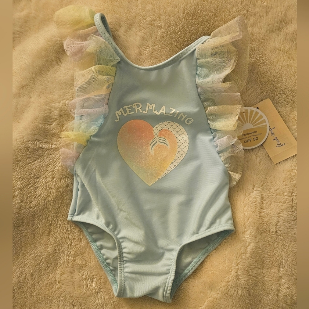 12 month old mermaid swimsuit NEW